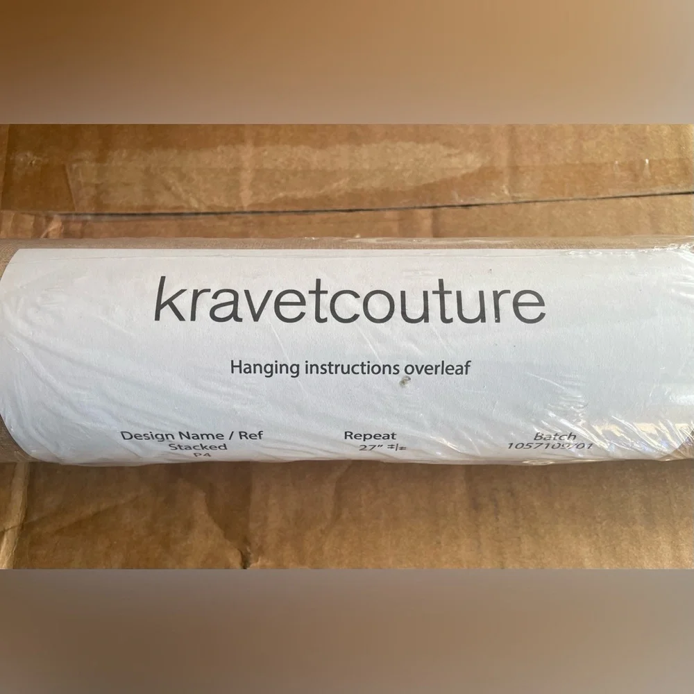 Kravet Couture Stacked Wallpaper in Tan Brown